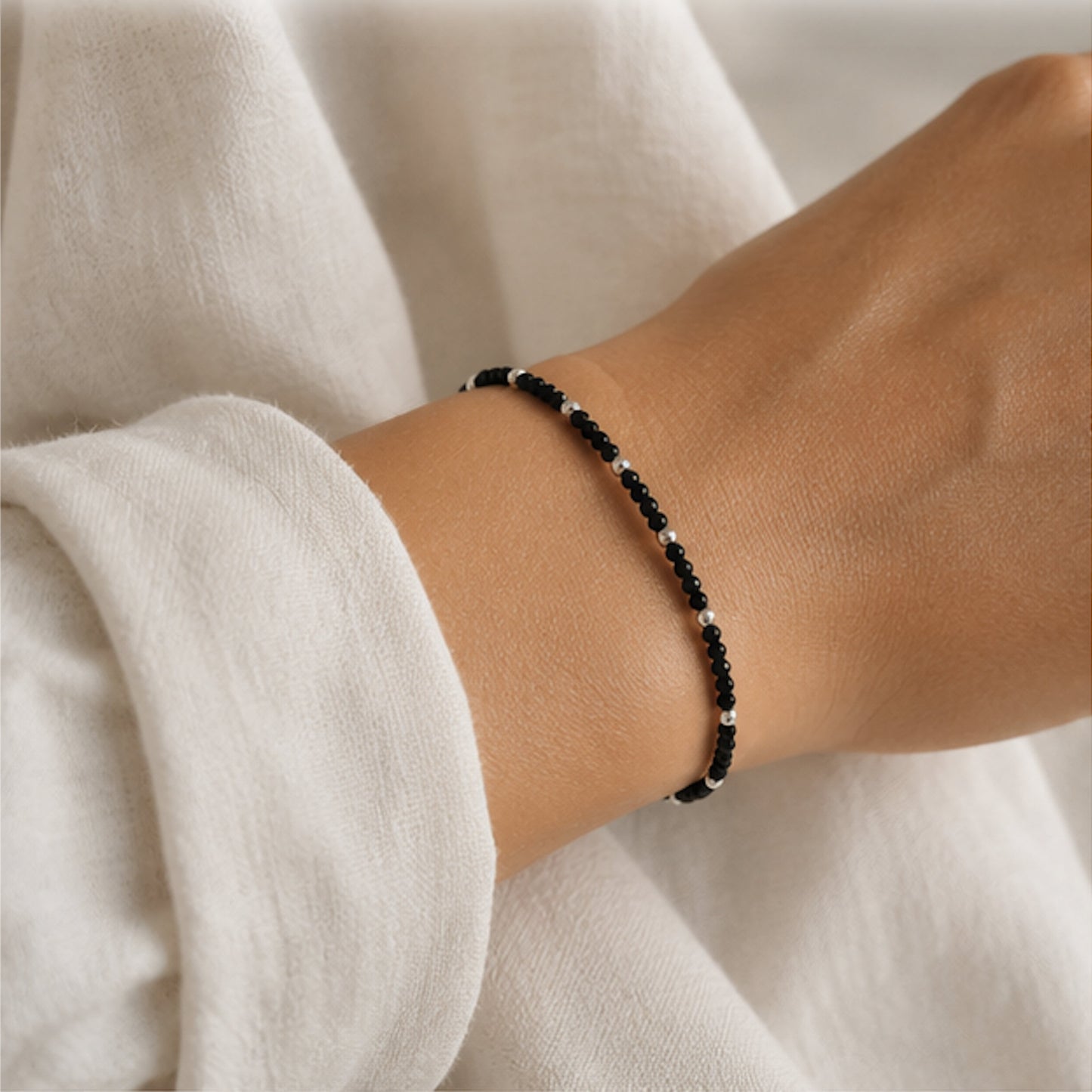 Armband Ava Schwarze Spinell