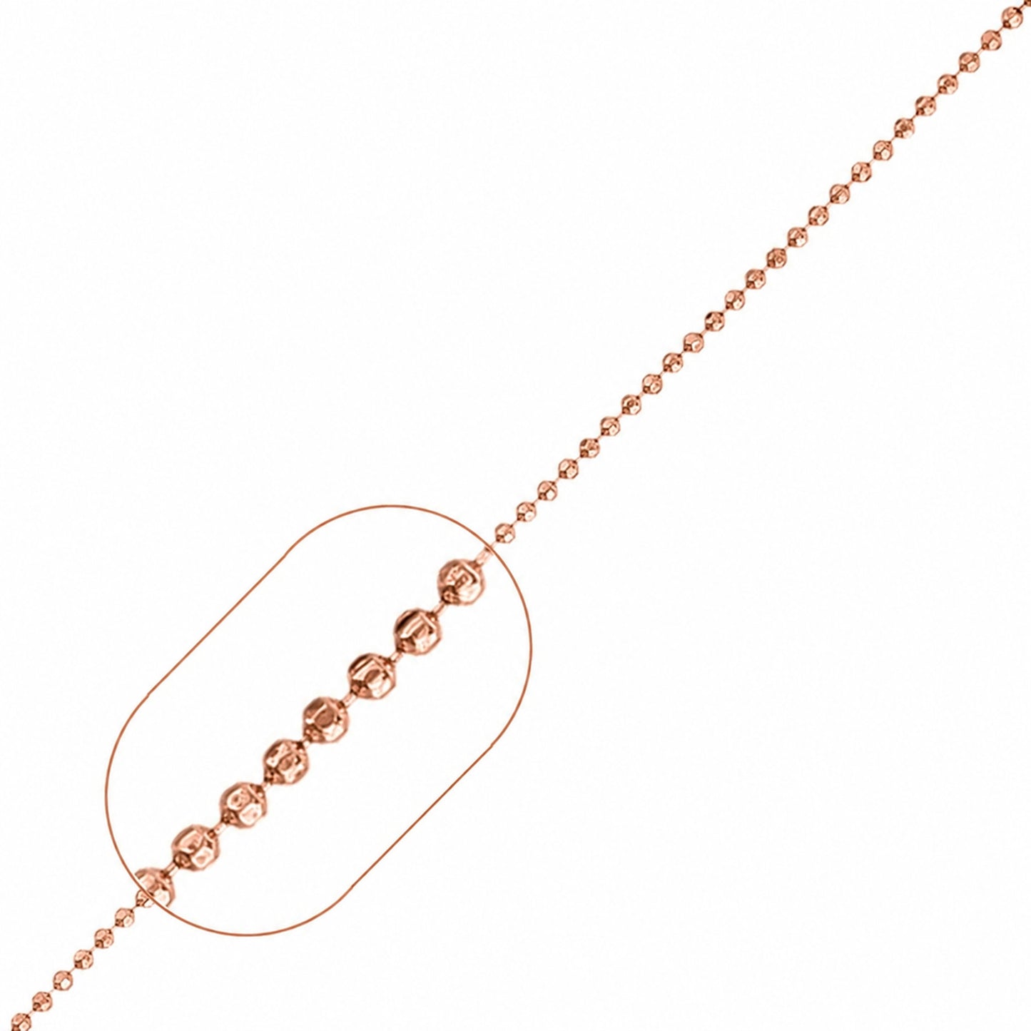 Kugelkette Diamantiert 1.2mm